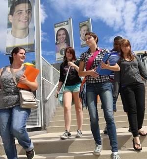 Students on campus